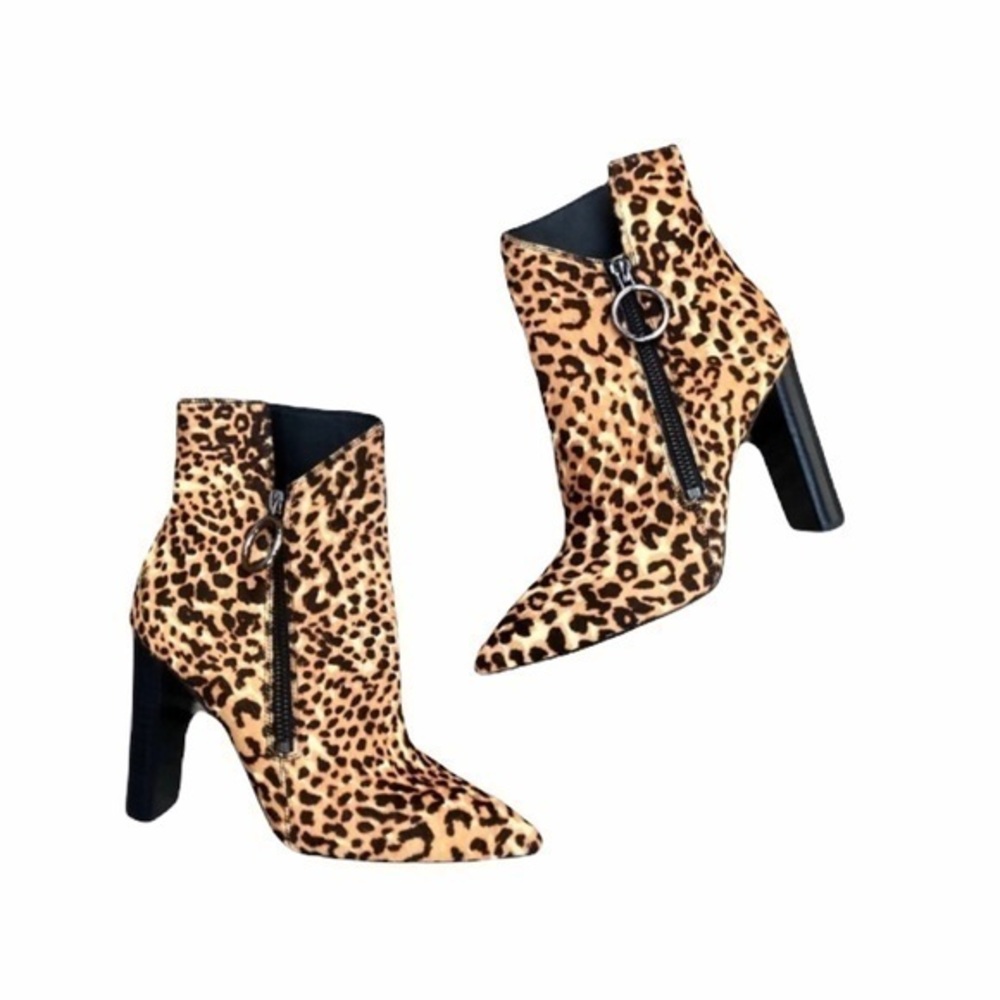 New Paige Kate Asymmetrical leopard boot size 5.5
